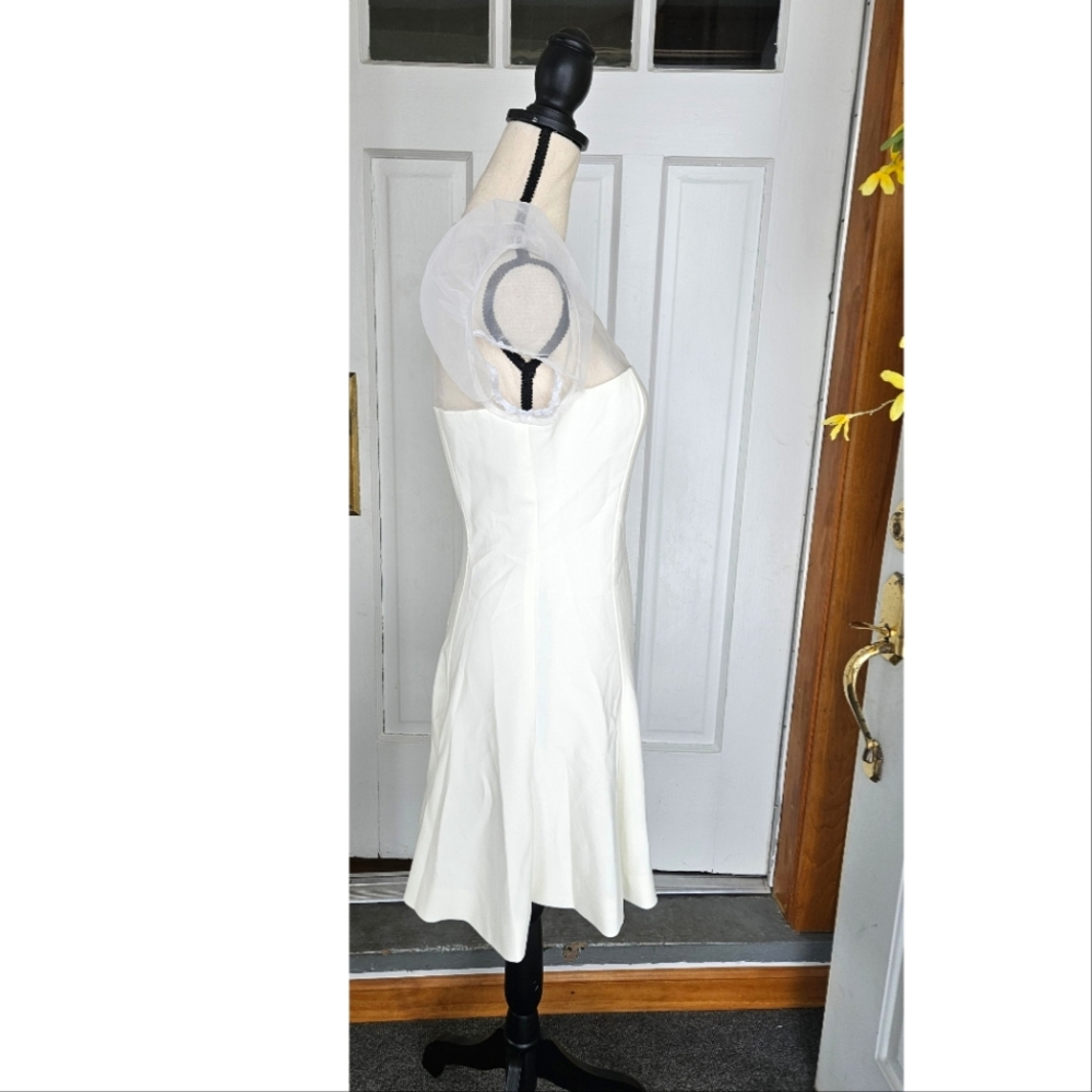 NWT LIKELY 'Fina' Puff Organza Sleeve Dress, Size 4 - Picture 6 of 13